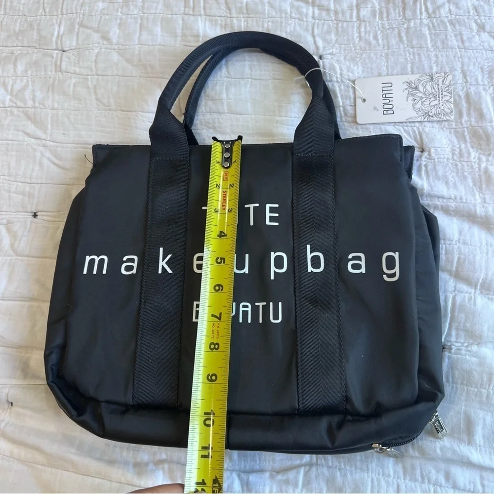 BOYATU Black Tote Makeup Bag